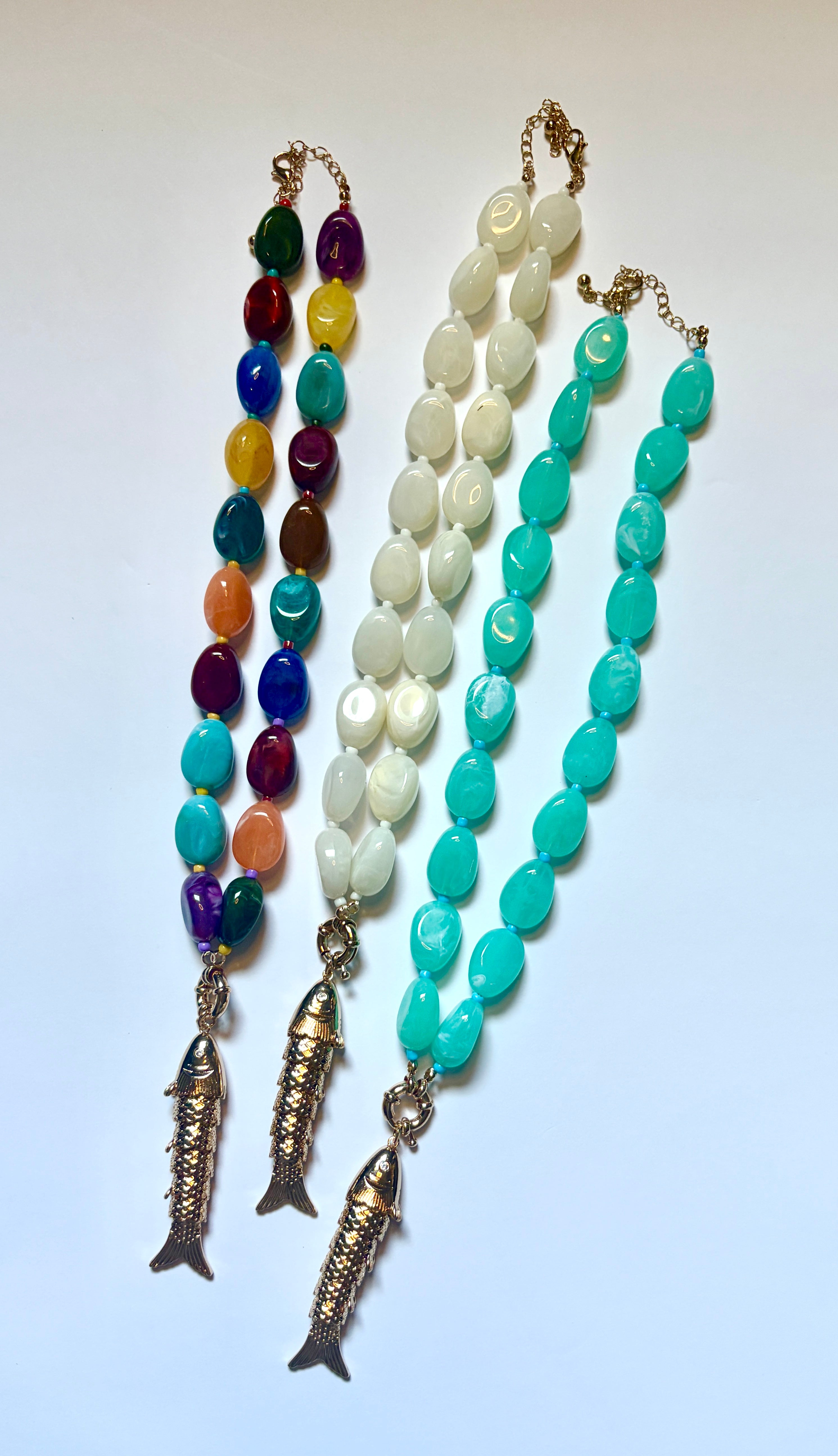 Beaded fish necklace