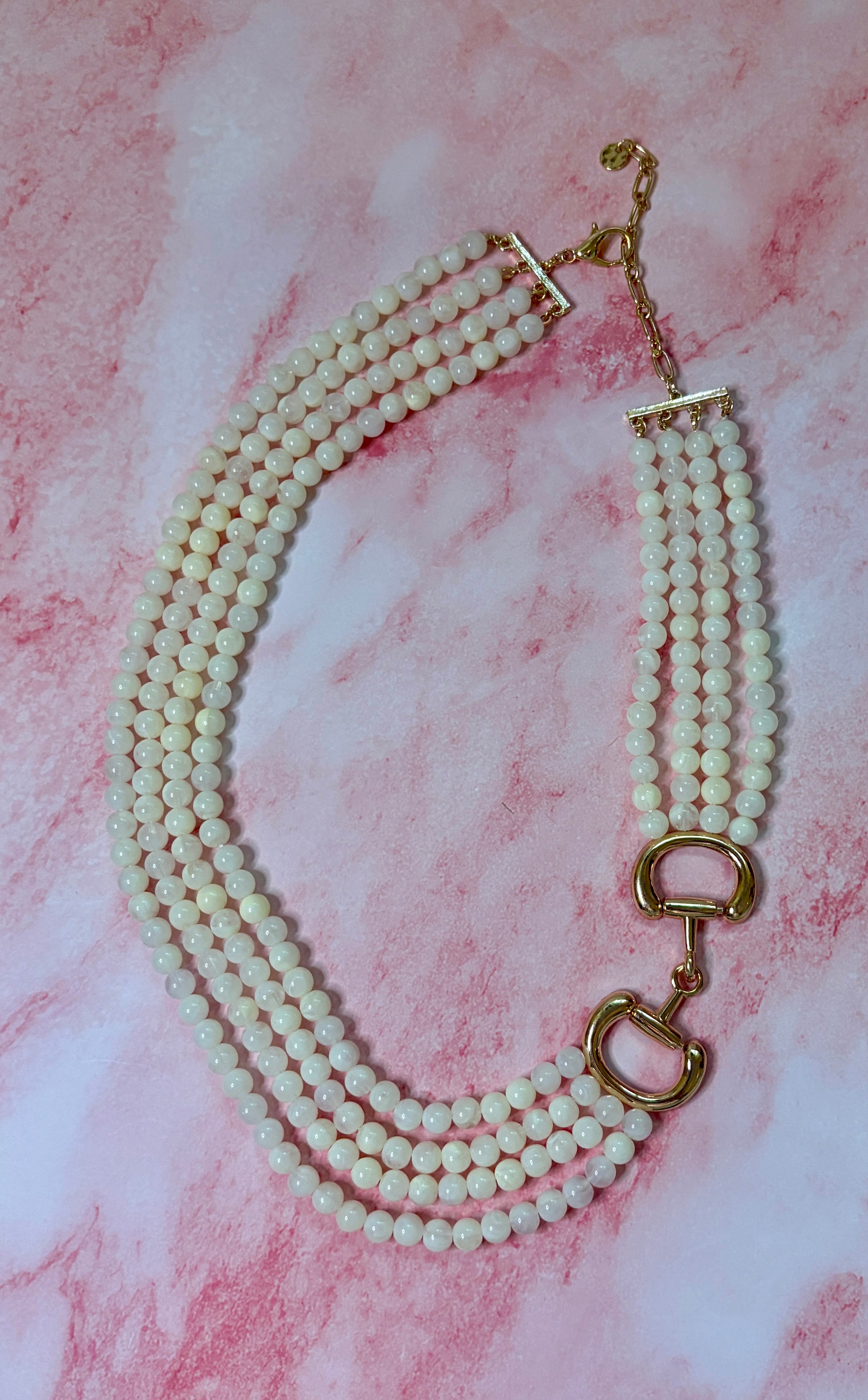 Beaded Horsebit Necklace
