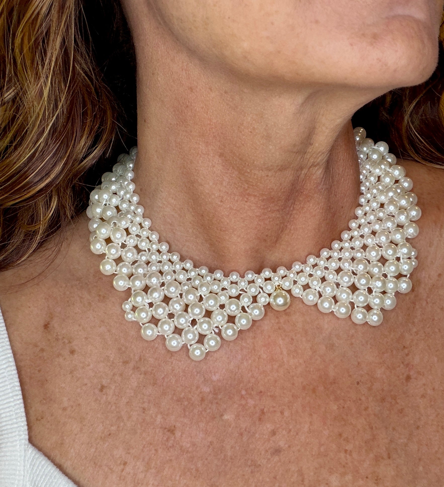 Pearl collar necklace