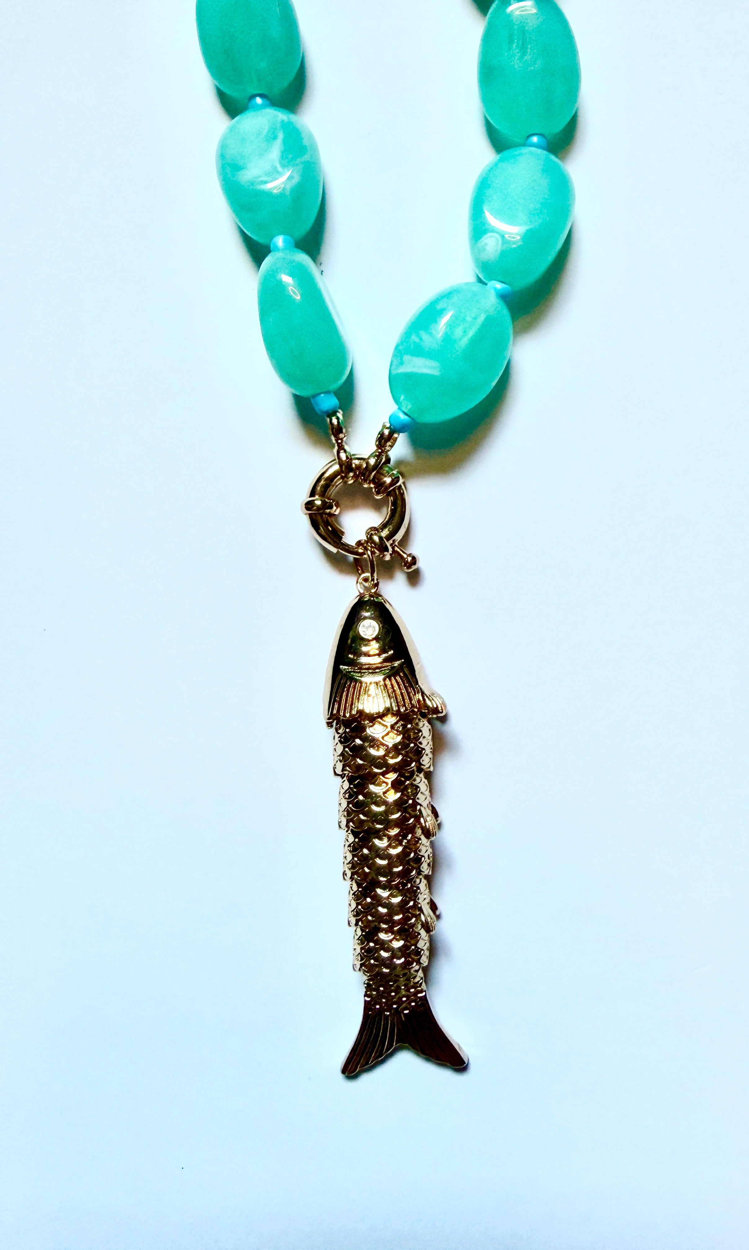 Beaded fish necklace