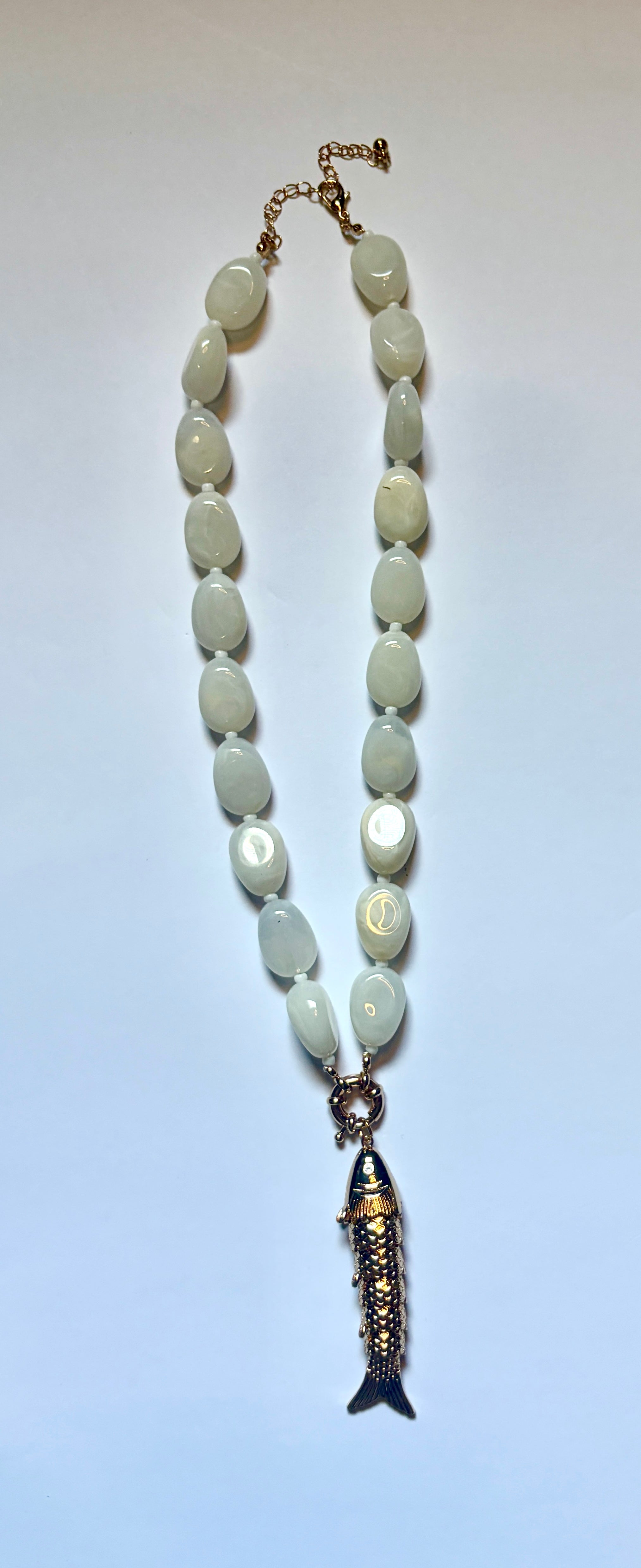 Beaded fish necklace