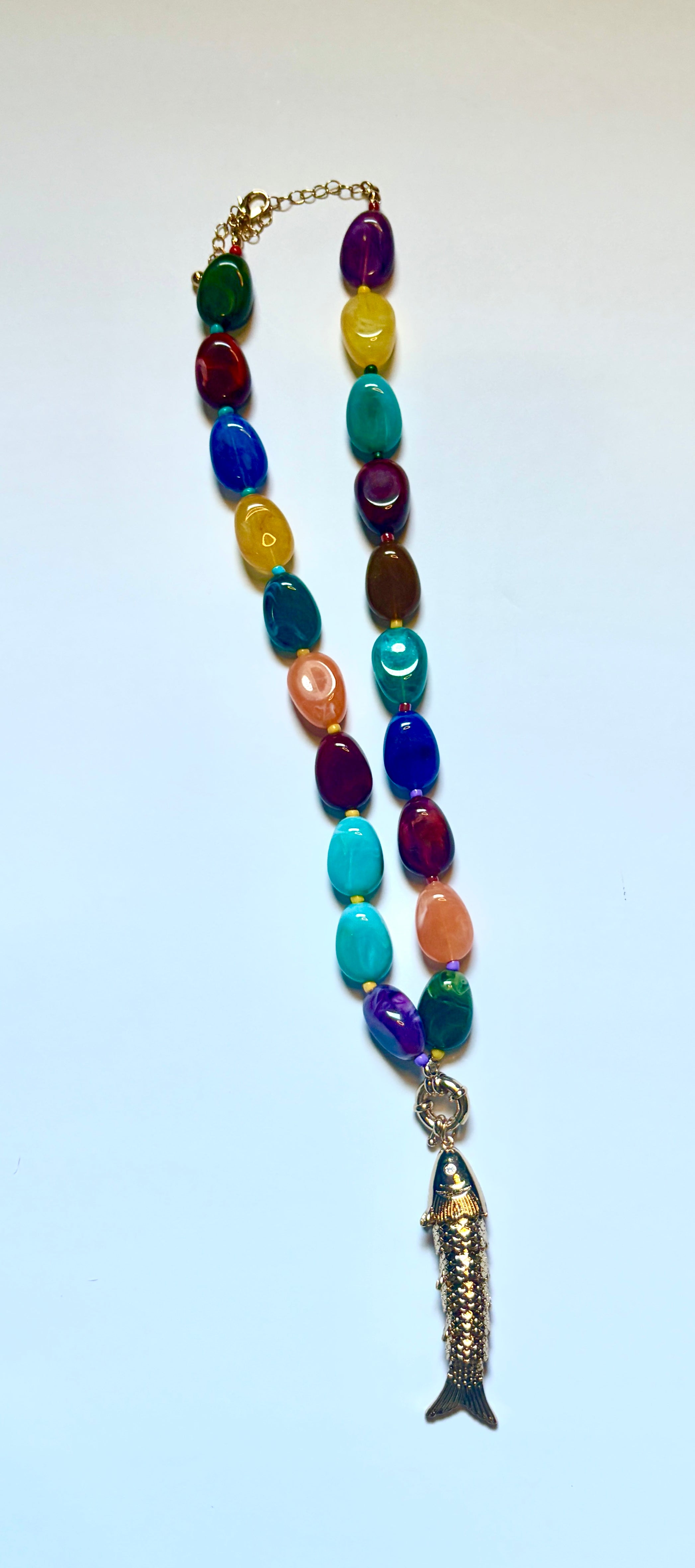 Beaded fish necklace