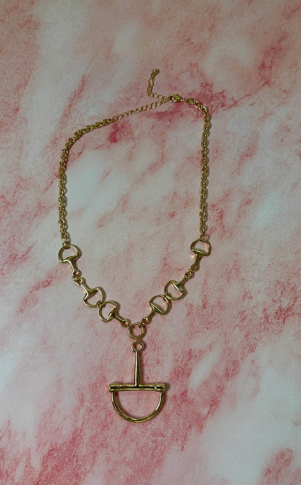 Gold Horsebit Pendant