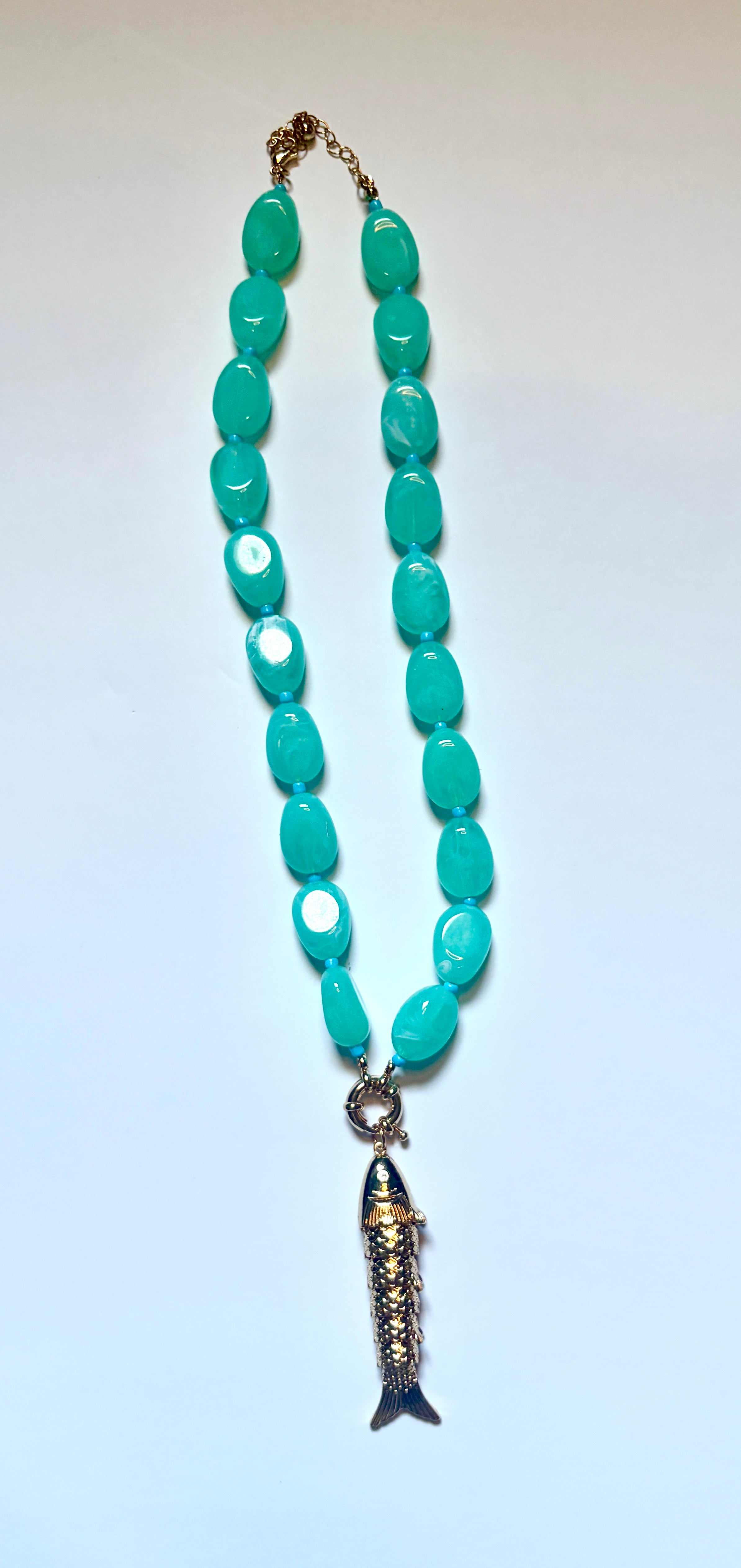 Beaded fish necklace