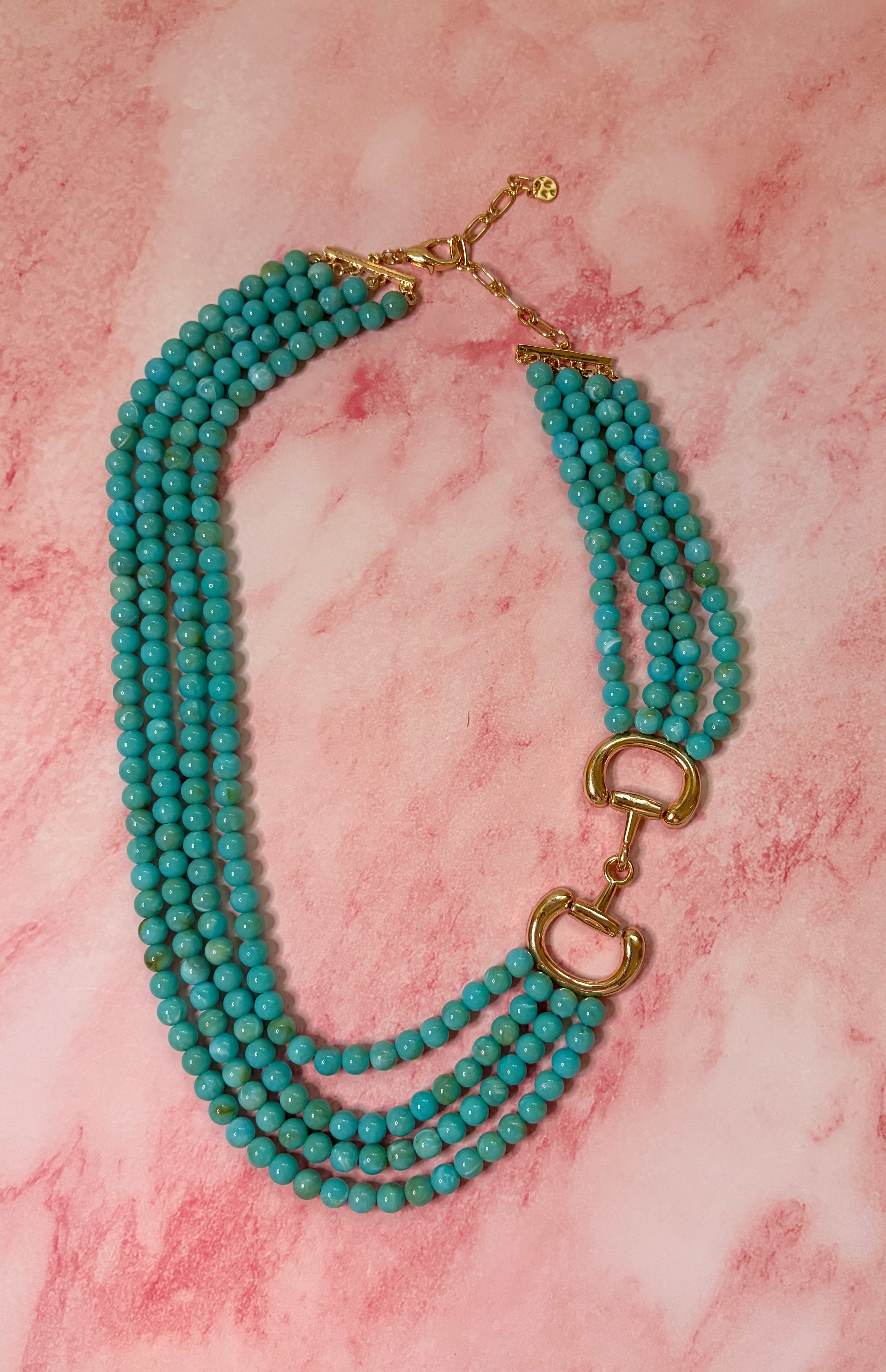 Beaded Horsebit Necklace