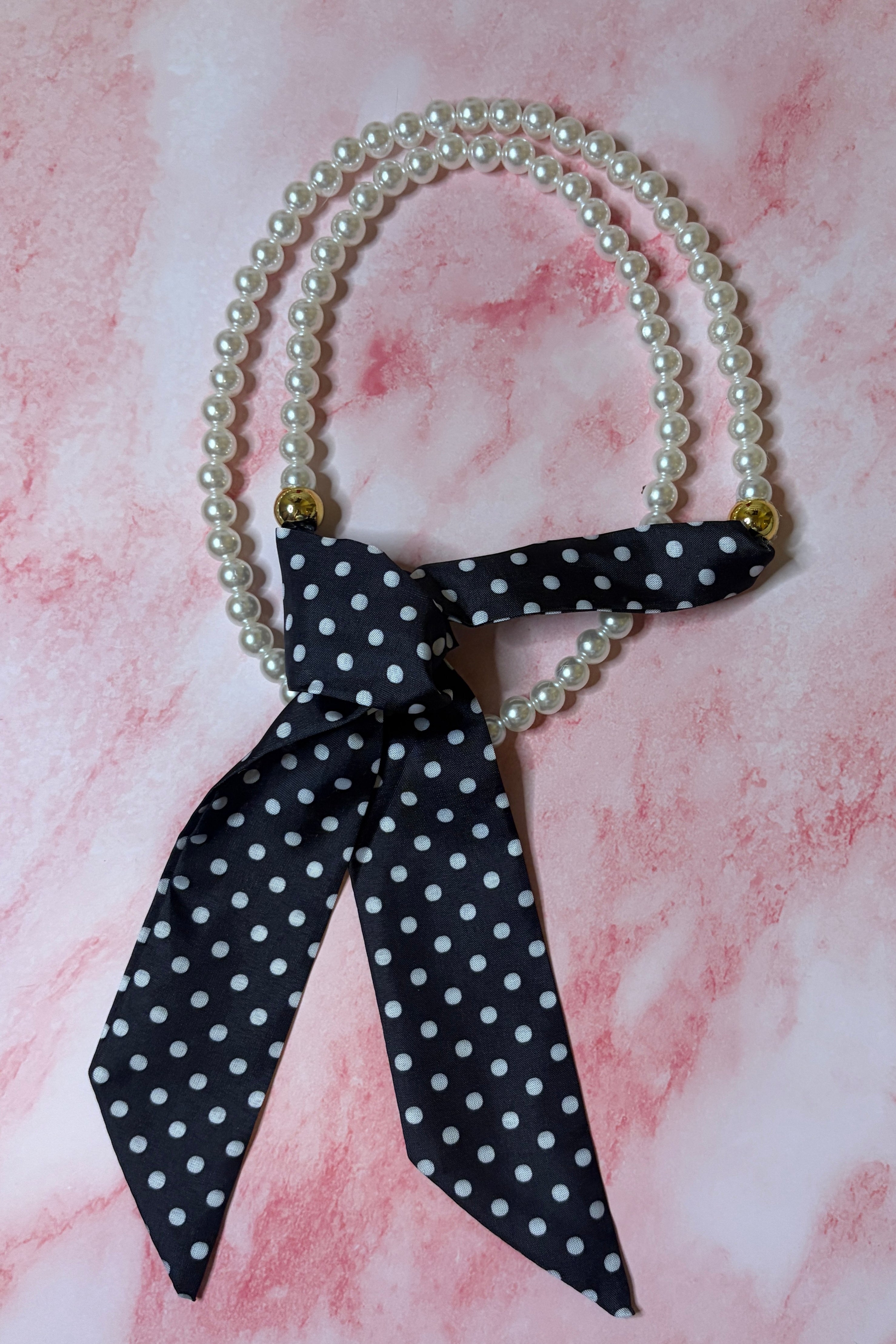 Pearl scarf lariat